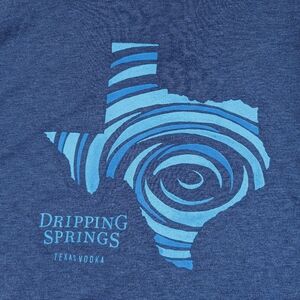 Texas Vodka Dipping Springs Distressed Gray Blue XL Unisex